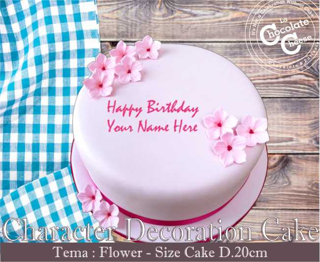 Character Cake Flower Pink