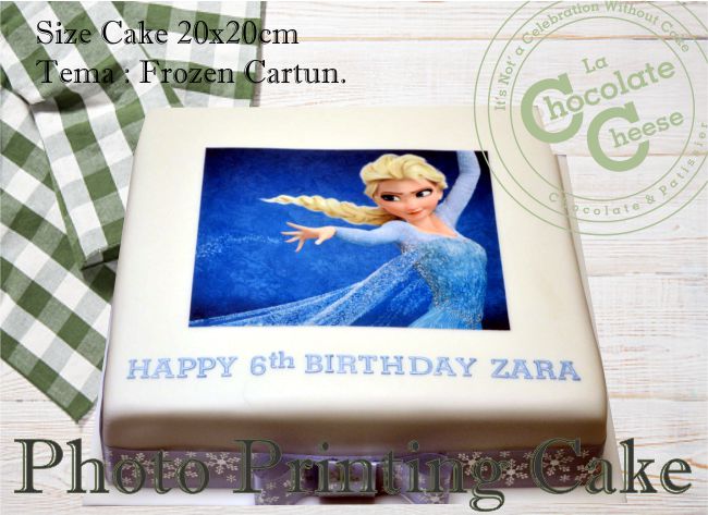 Frozen Cartun Photo Printing Cake