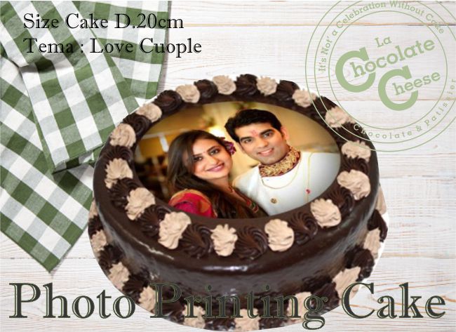 Love Couple Photo Printing Cake