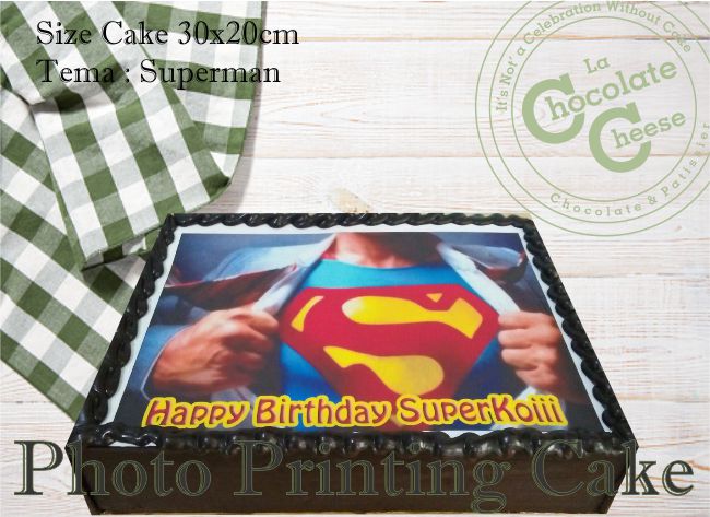 Superman Photo Printing Cake