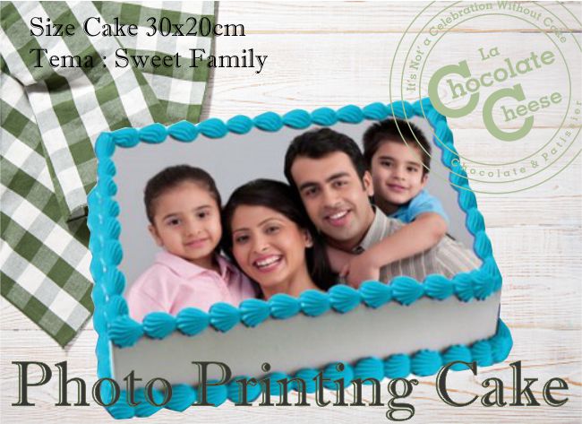 Sweet Family Photo Printing Cake