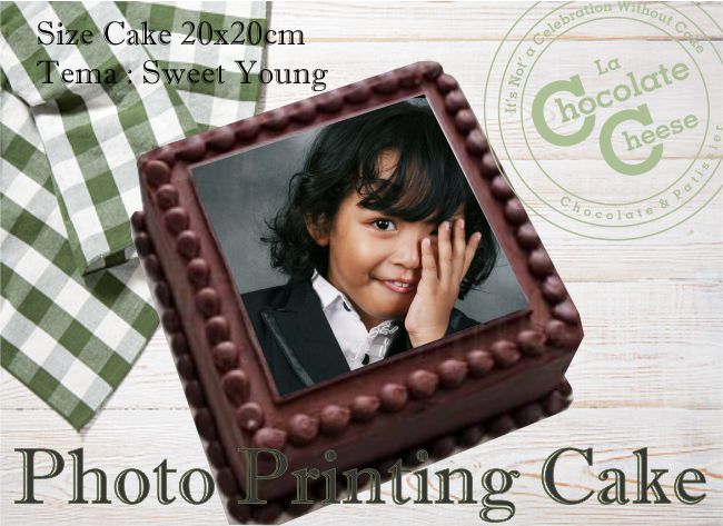 Sweet Young Photo Printing Cake